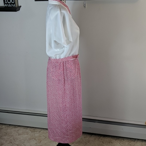 Vintage Florentine Pink Polka Dot Dress With Matching Jacket 12 (fits M) - Picture 6 of 16